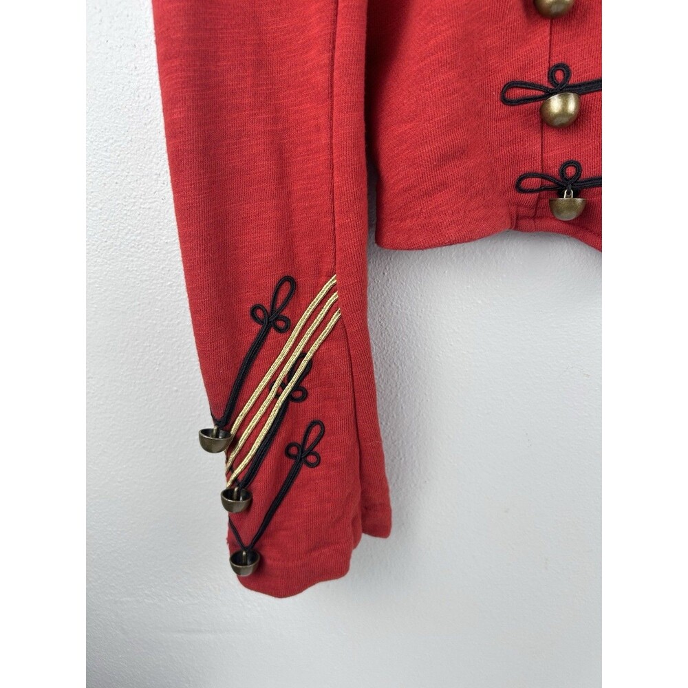 VTG Denim Supply Ralph Lauren Military Army Cropped Slim Band Jacket Size M Red - Picture 6 of 10